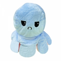 Caracatita reversibila din plus cu doua emotii, roz/turcoaz, 30 x 12 cm, Vivo S087-PINK/TURCOAZ